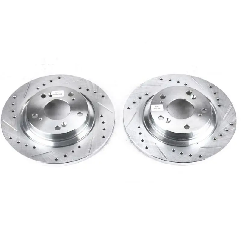 Power Stop 00-09 Honda S2000 Rear Evolution Drilled & Slotted Rotors - Pair 1