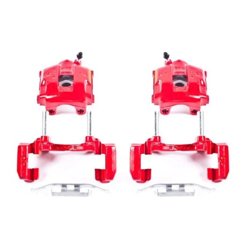 Power Stop 01-05 Bmw 320I Rear Red Calipers W/Brackets - Pair 1