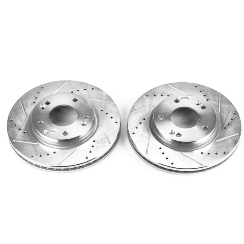 Power Stop 01-05 Hyundai Santa Fe Front Evolution Drilled & Slotted Rotors - Pair 1