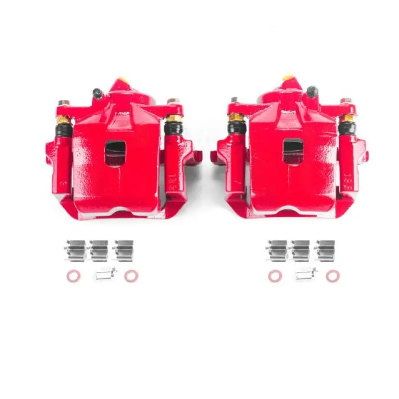 Power Stop 01-05 Toyota Rav4 Front Red Calipers W/Brackets - Pair 1