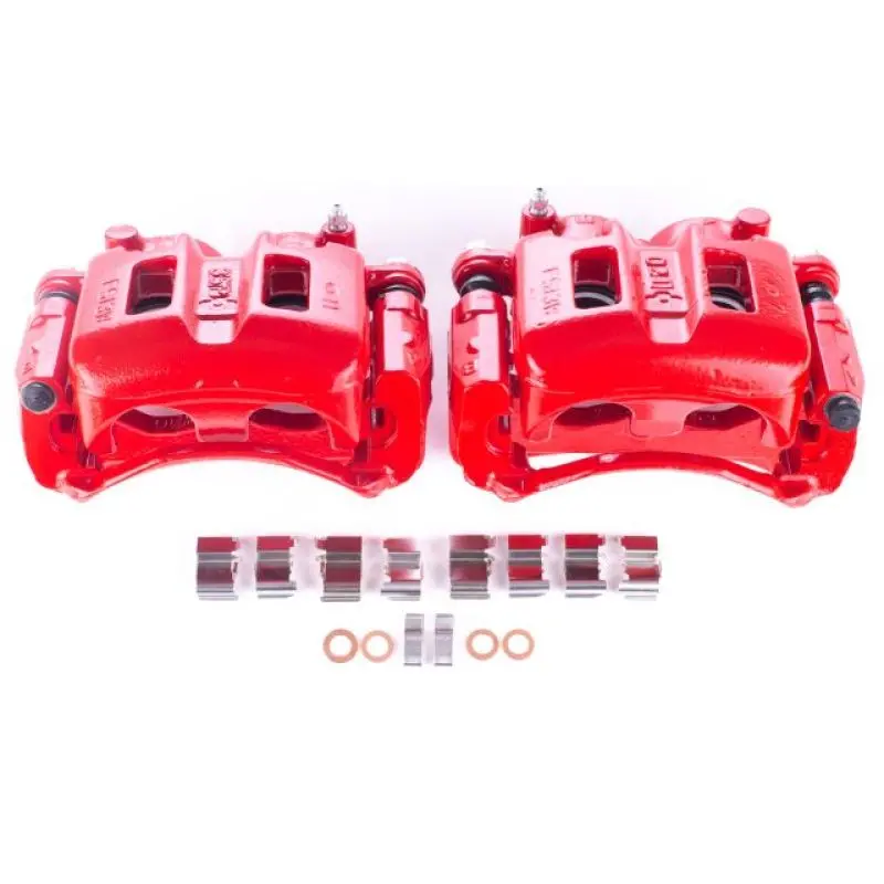 Power Stop 01-06 Mitsubishi Montero Front Red Calipers W/Brackets - Pair 1