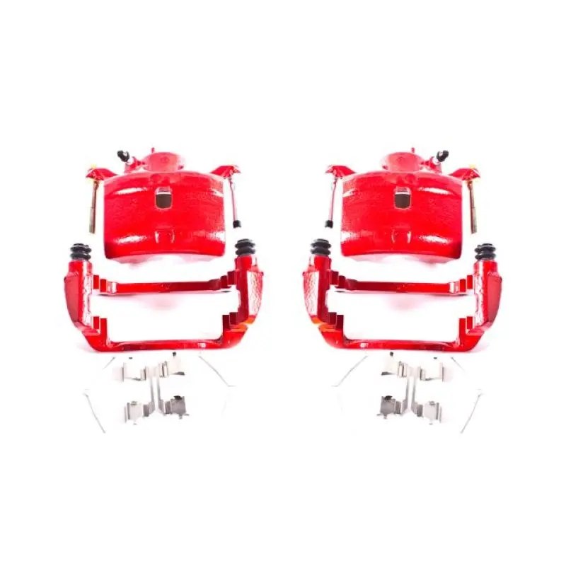 Power Stop 02-04 Honda Cr-V Front Red Calipers W/Brackets - Pair 1