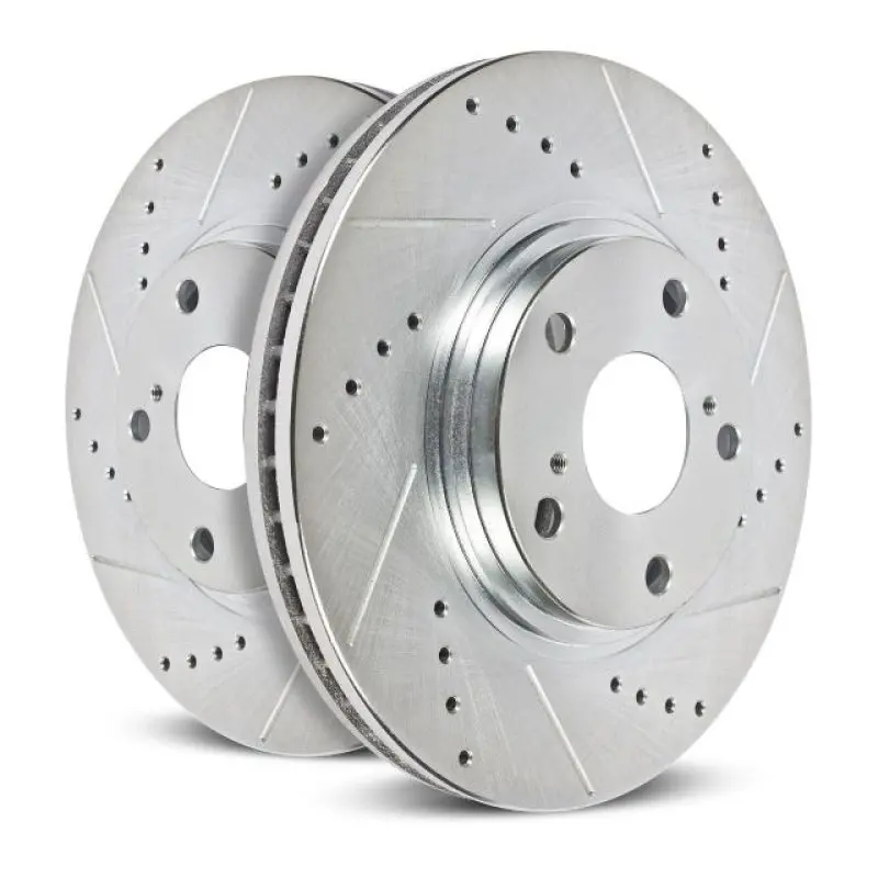 Power Stop 02-04 Honda Cr-V Rear Evolution Drilled & Slotted Rotors - Pair 2