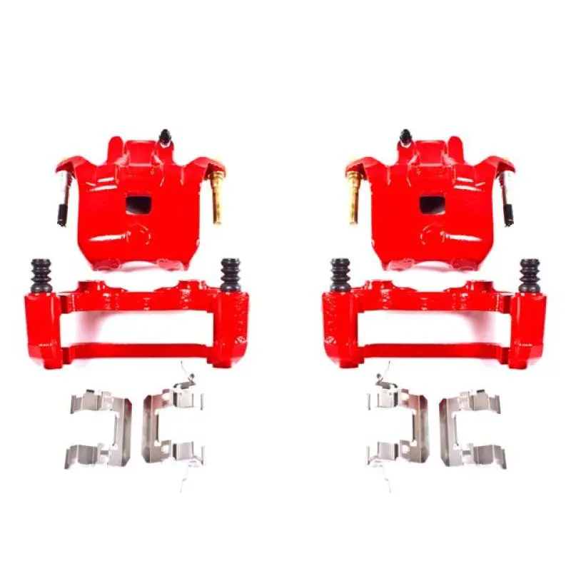Power Stop 02-04 Infiniti I35 Front Red Calipers W/Brackets - Pair 1