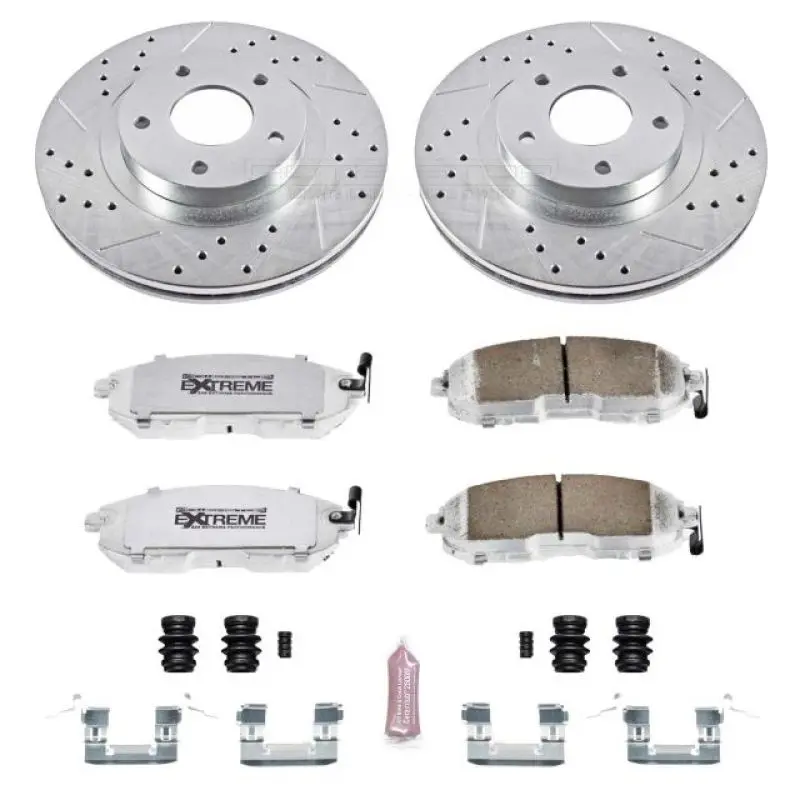 Power Stop 02-04 Infiniti I35 Front Z26 Street Warrior Brake Kit 1