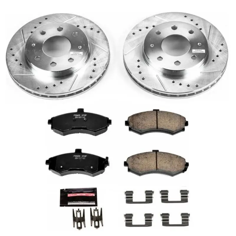 Power Stop 02-05 Hyundai Elantra Front Z23 Evolution Sport Brake Kit 1