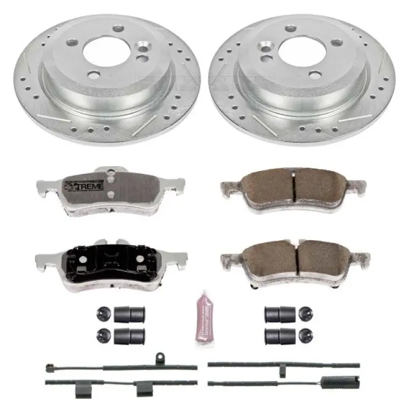 Power Stop 02-06 Mini Cooper Rear Z26 Street Warrior Brake Kit 1