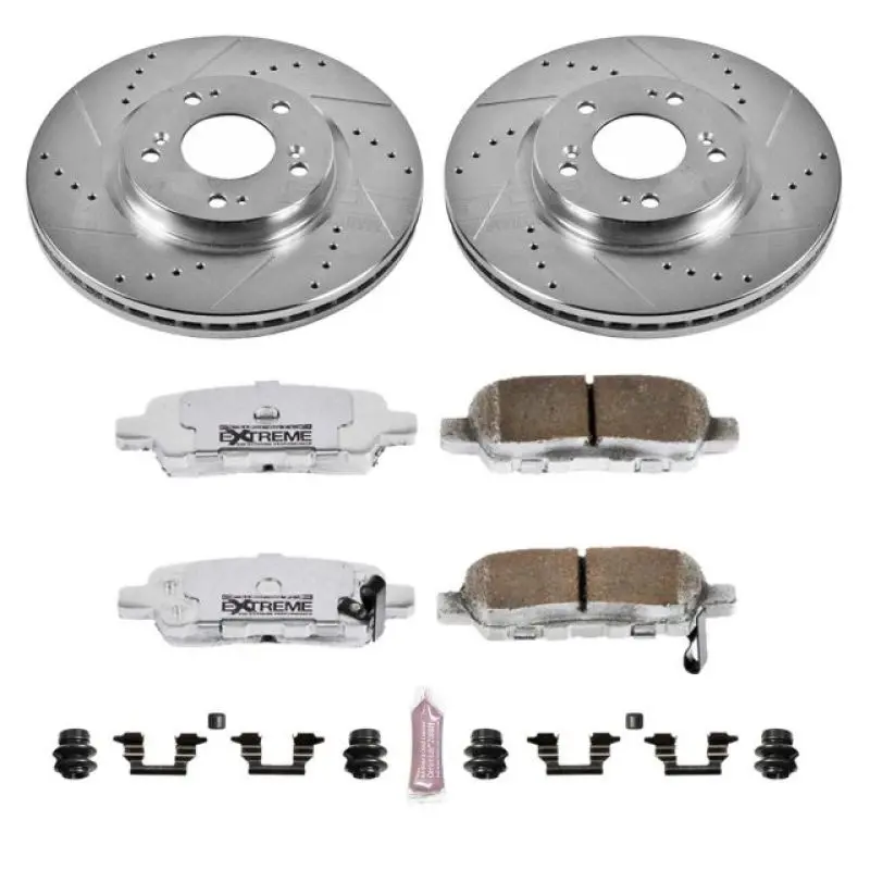 Power Stop 02-06 Nissan Altima Rear Z26 Street Warrior Brake Kit 1