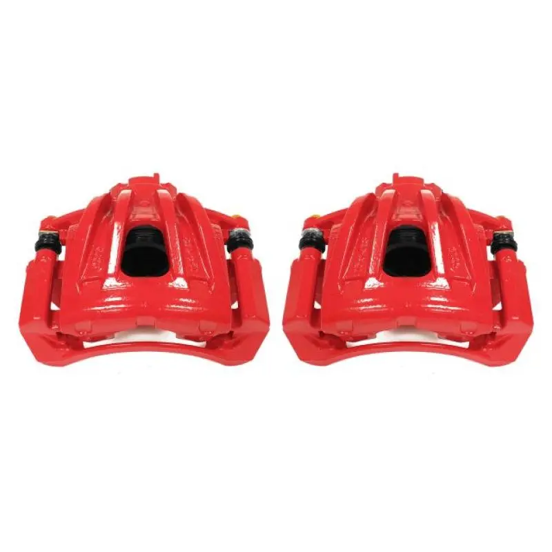 Power Stop 02-07 Jeep Liberty Front Red Calipers W/Brackets - Pair 1