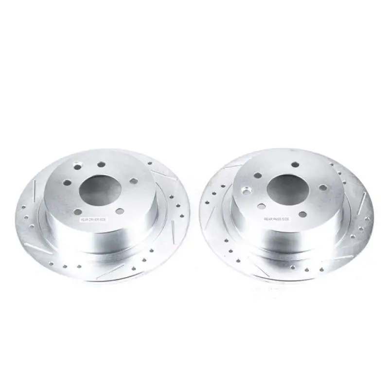 Power Stop 02-18 Nissan Altima Rear Evolution Drilled & Slotted Rotors - Pair 1