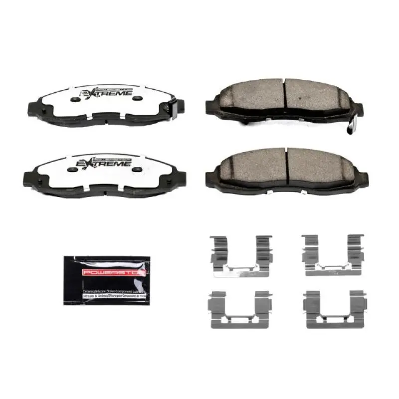 Power Stop 03-04 Dodge Dakota Front Z36 Truck & Tow Brake Pads W/Hardware 1