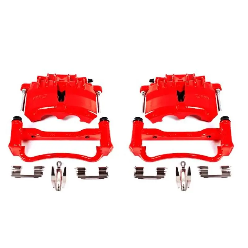 Power Stop 03-04 Ford Mustang Front Red Calipers W/Brackets - Pair 1