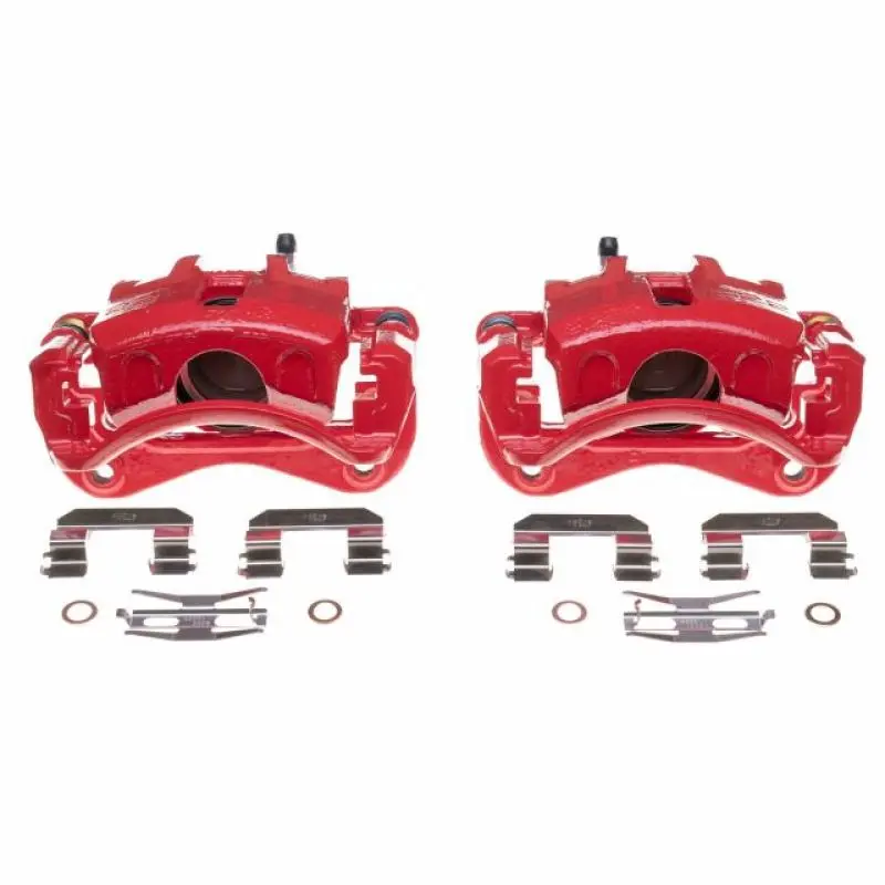 Power Stop 03-05 Hyundai Elantra Front Red Calipers - Pair 1