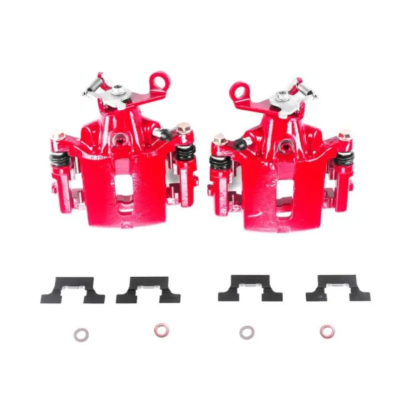 Power Stop 03-05 Jaguar S-Type Rear Red Calipers W/Brackets - Pair 1
