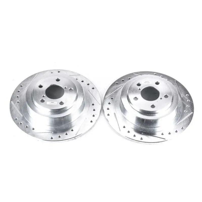 Power Stop 03-06 Subaru Baja Rear Evolution Drilled & Slotted Rotors - Pair 1