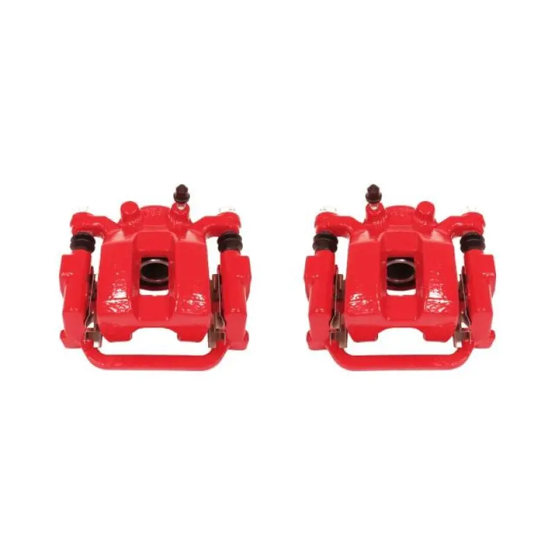 Power Stop 03-08 Infiniti Fx35 Rear Red Calipers W/Brackets - Pair 1