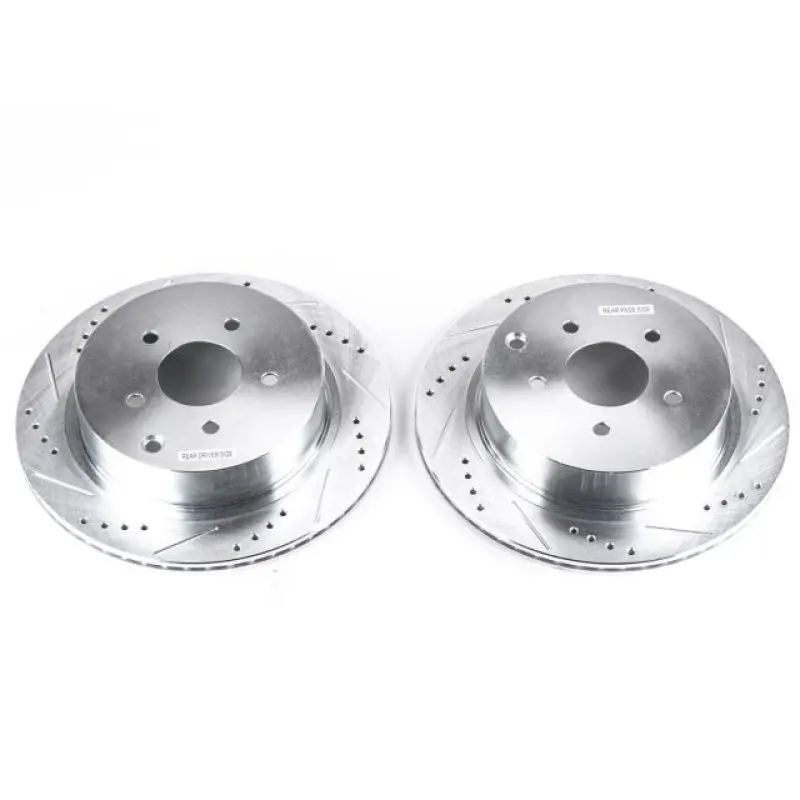 Power Stop 03-12 Infiniti Fx35 Rear Evolution Drilled & Slotted Rotors - Pair 1