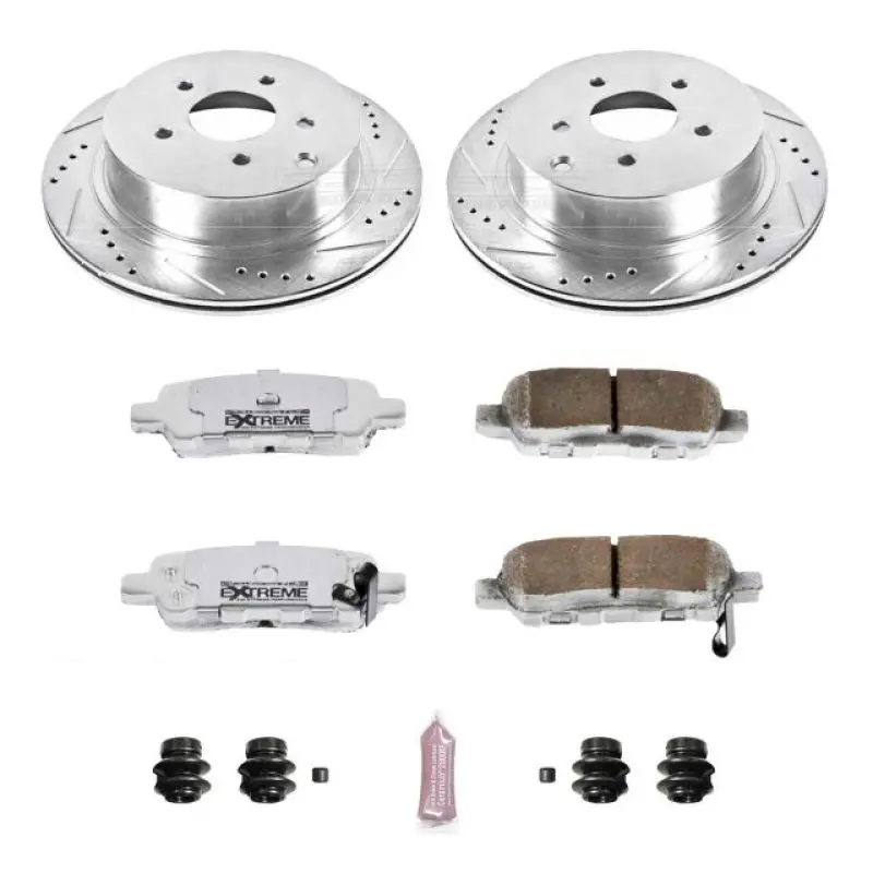 Power Stop 03-12 Infiniti Fx35 Rear Z26 Street Warrior Brake Kit 1