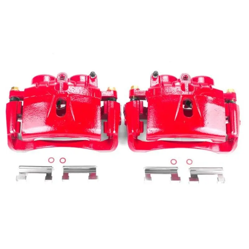 Power Stop 03-19 Chevrolet Express 3500 Front Red Calipers W/Brackets - Pair 1
