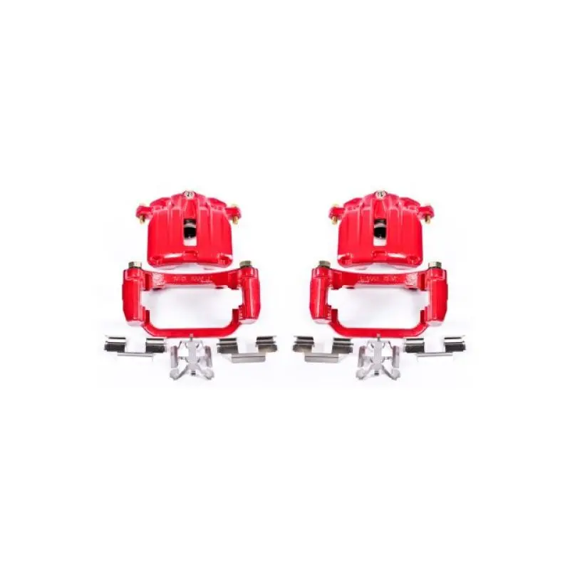 Power Stop 04-05 Cadillac Deville Rear Red Calipers W/Brackets - Pair 1