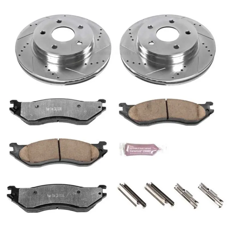 Power Stop 04-06 Dodge Durango Front Z36 Truck & Tow Brake Kit 1