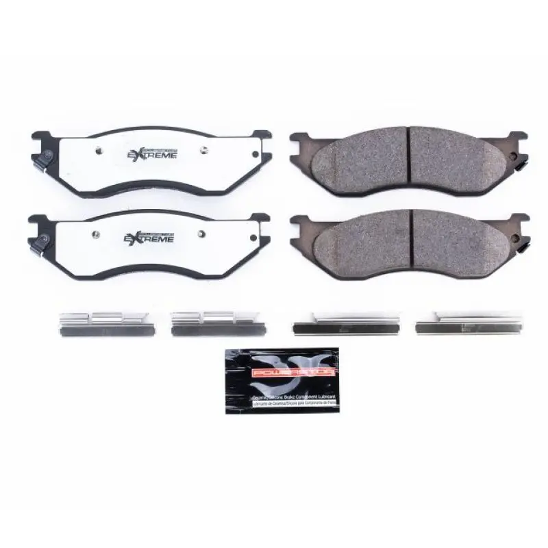 Power Stop 04-06 Dodge Durango Front Z36 Truck & Tow Brake Pads W/Hardware 1