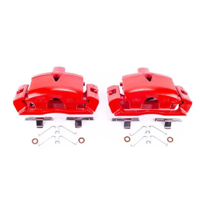 Power Stop 04-06 Ford E-150 Rear Red Calipers W/Brackets - Pair 1