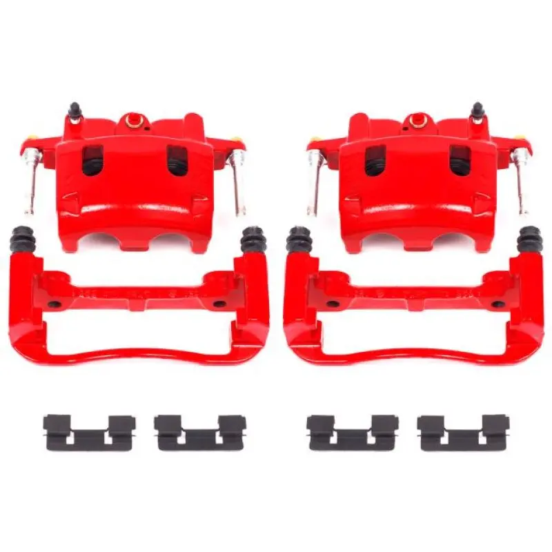 Power Stop 04-06 Infiniti Qx56 Front Red Calipers W/Brackets - Pair 1