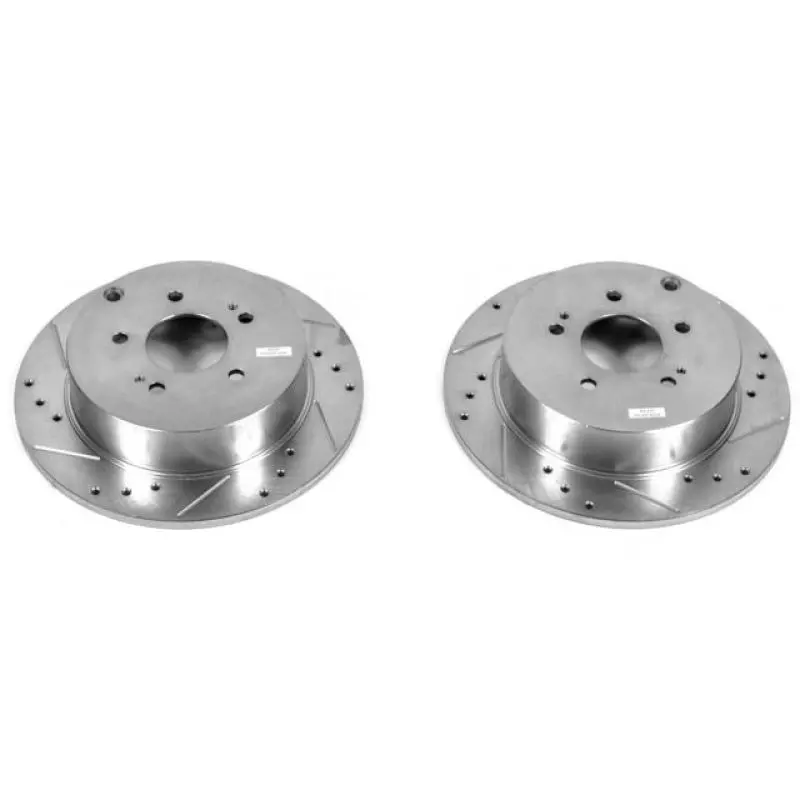 Power Stop 04-08 Mitsubishi Endeavor Rear Evolution Drilled & Slotted Rotors - Pair 1