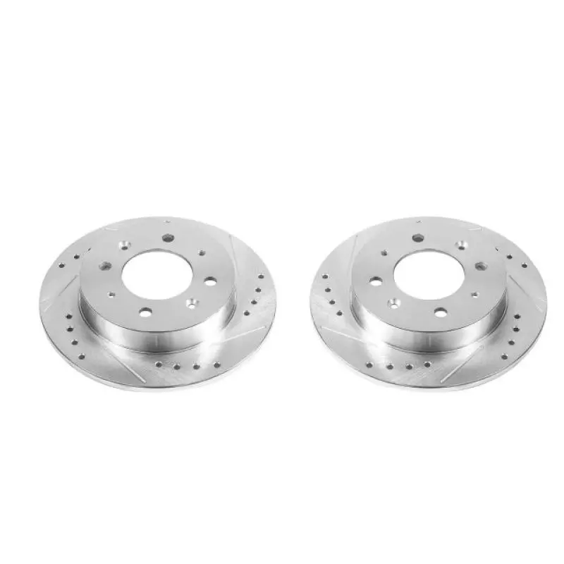 Power Stop 04-09 Kia Spectra Rear Evolution Drilled & Slotted Rotors - Pair 1