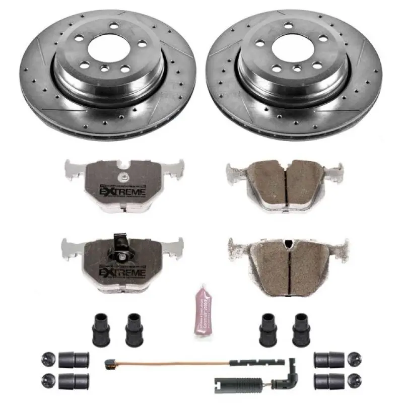 Power Stop 04-10 Bmw X3 Rear Z26 Street Warrior Brake Kit 1