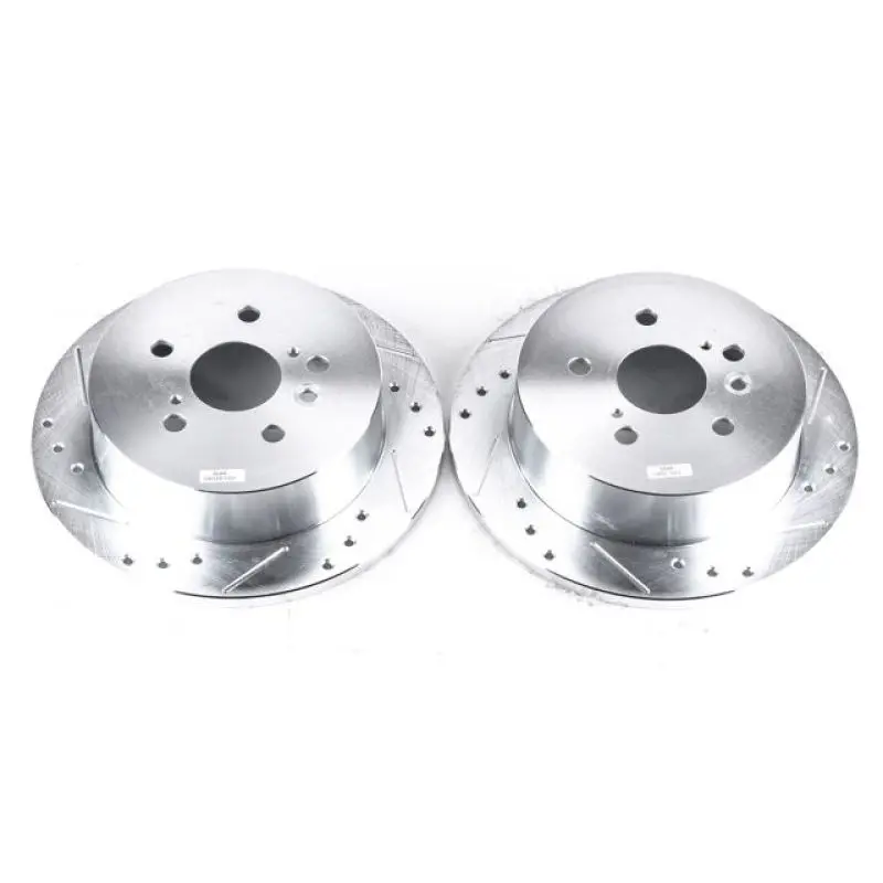 Power Stop 04-10 Toyota Sienna Rear Evolution Drilled & Slotted Rotors - Pair 1