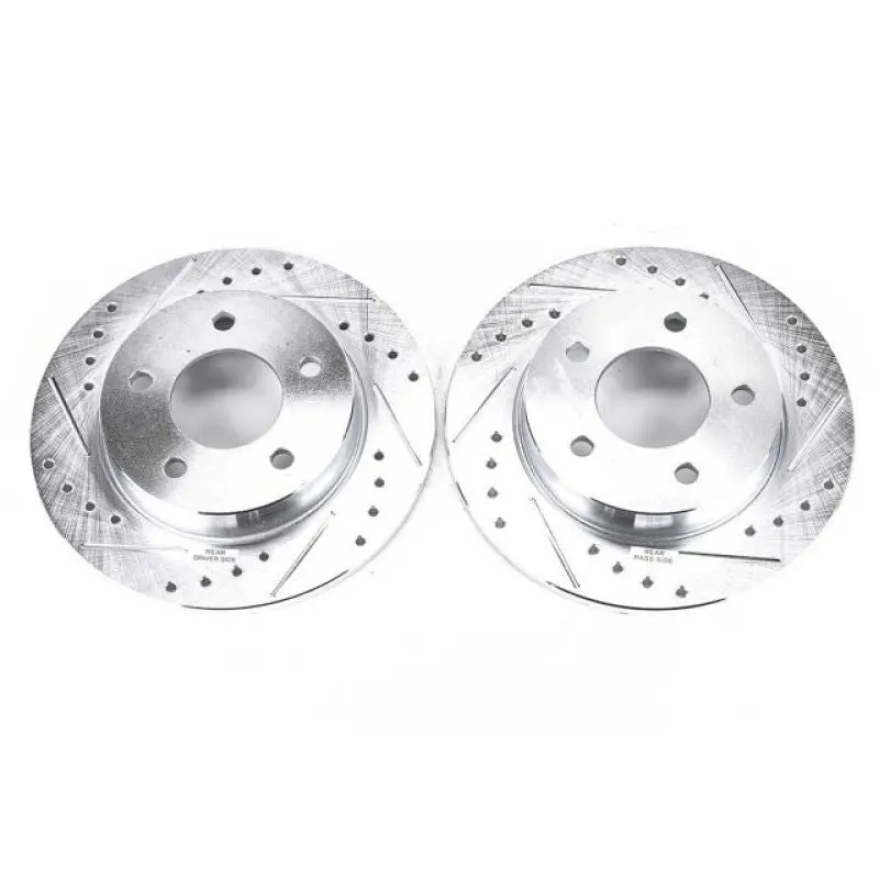 Power Stop 04-13 Mazda 3 Rear Evolution Drilled & Slotted Rotors - Pair 1
