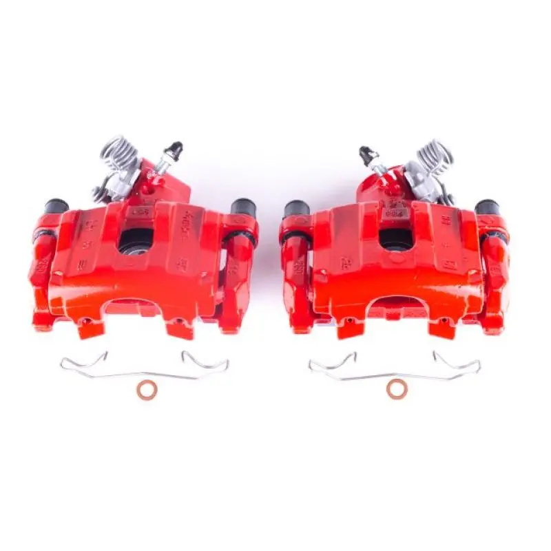 Power Stop 04-13 Mazda 3 Rear Red Calipers W/Brackets - Pair 1