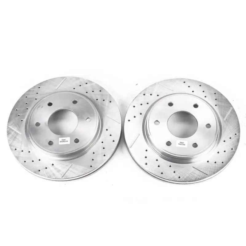 Power Stop 05-06 Infiniti Qx56 Front Evolution Drilled & Slotted Rotors - Pair 1