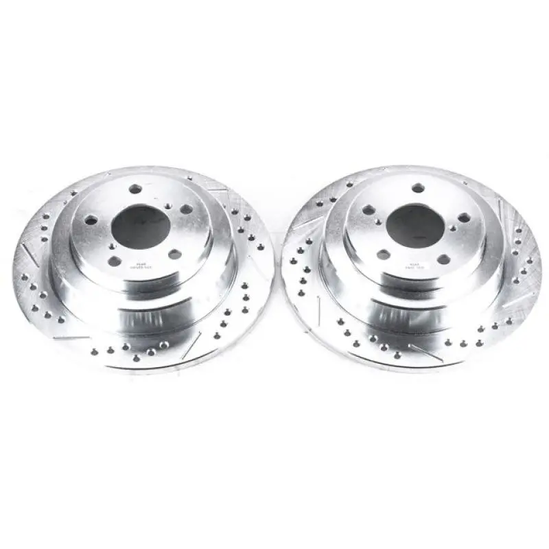 Power Stop 05-06 Saab 9-2X Rear Evolution Drilled & Slotted Rotors - Pair 1