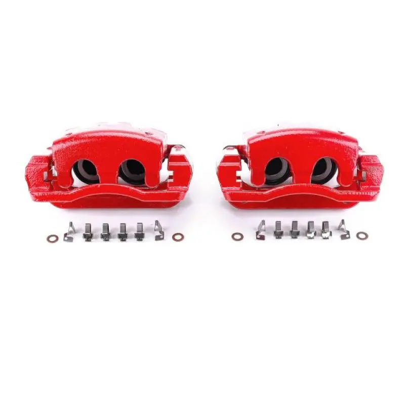 Power Stop 05-07 Ford F-250 Super Duty Rear Red Calipers W/Brackets - Pair 1
