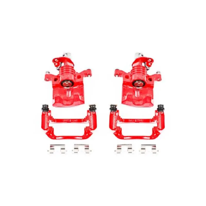 Power Stop 05-09 Buick Allure Rear Red Calipers W/Brackets - Pair 1
