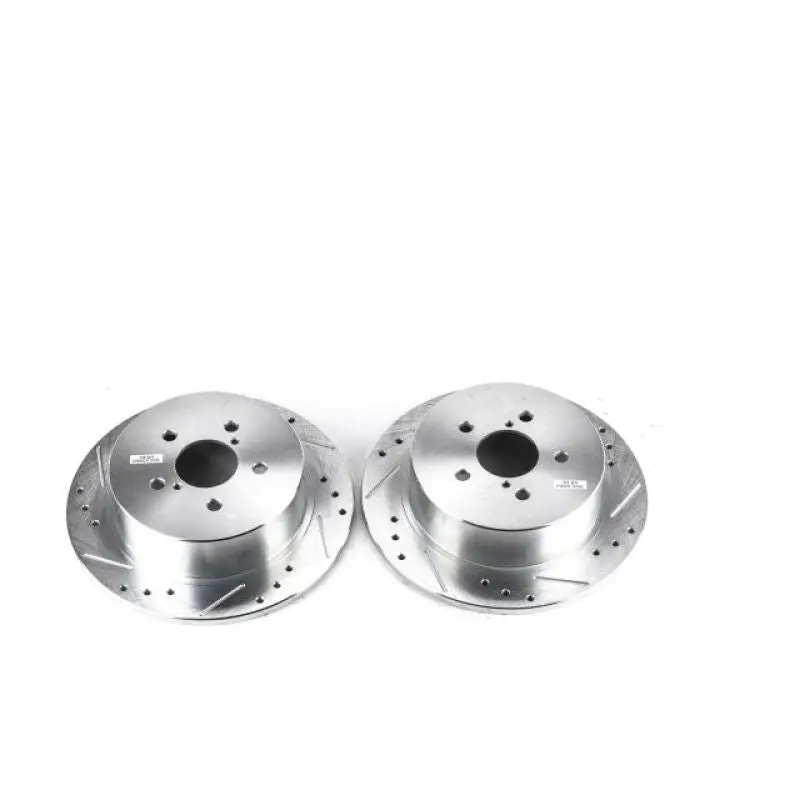 Power Stop 05-09 Subaru Legacy Rear Evolution Drilled & Slotted Rotors - Pair 1