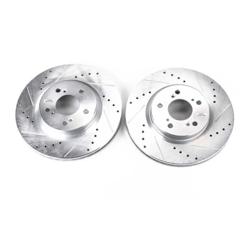 Power Stop 05-12 Acura Rl Front Evolution Drilled & Slotted Rotors - Pair 1