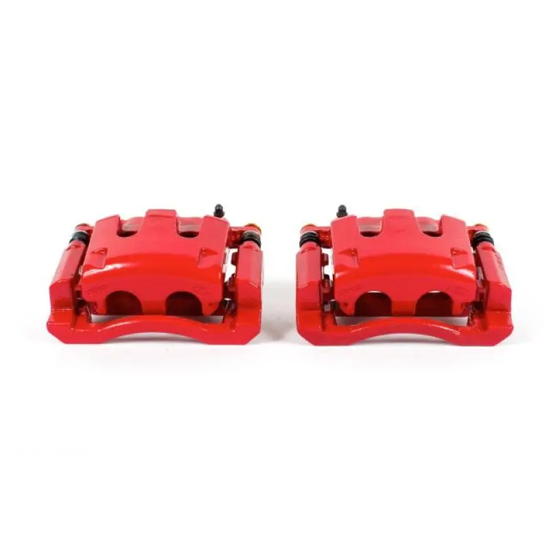 Power Stop 05-12 Ford F-350 Super Duty Rear Red Calipers W/Brackets - Pair 1