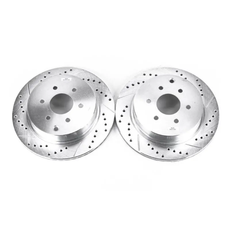 Power Stop 05-12 Nissan Pathfinder Rear Evolution Drilled & Slotted Rotors - Pair 1