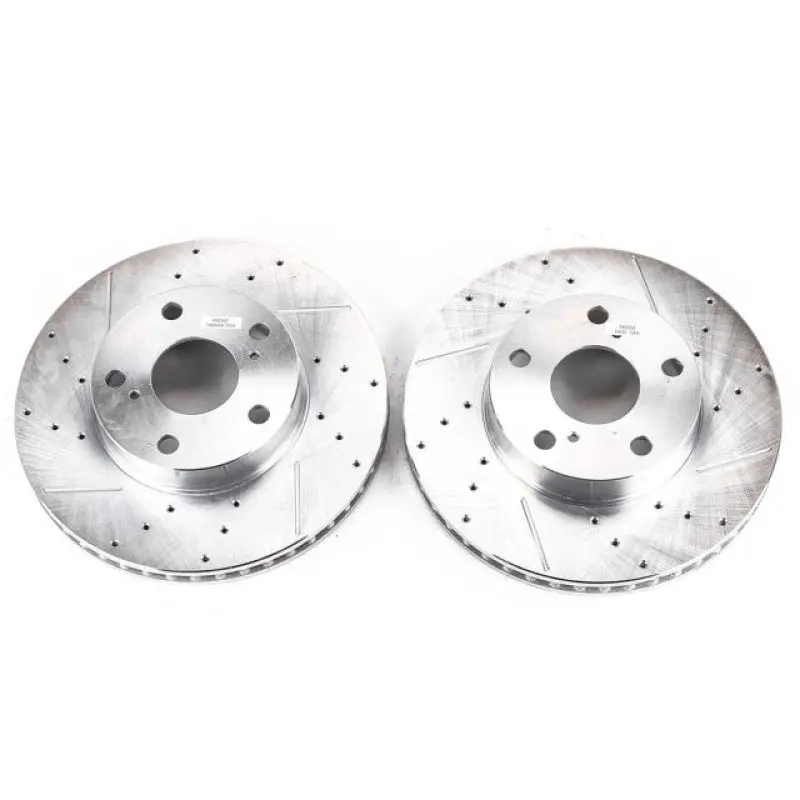Power Stop 05-15 Toyota Tacoma Front Evolution Drilled & Slotted Rotors - Pair 1