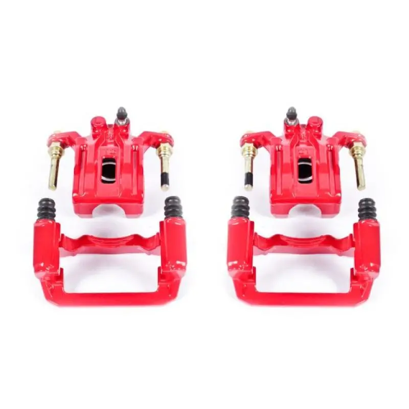 Power Stop 05-18 Nissan Frontier Rear Red Calipers W/Brackets - Pair 1