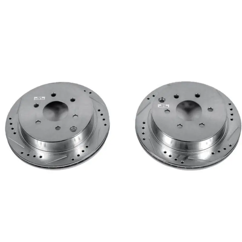 Power Stop 05-19 Nissan Frontier Rear Evolution Drilled & Slotted Rotors - Pair 1