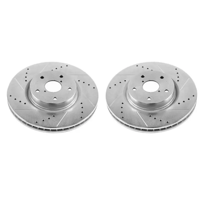 Power Stop 06-07 Subaru B9 Tribeca Front Evolution Drilled & Slotted Rotors - Pair 1