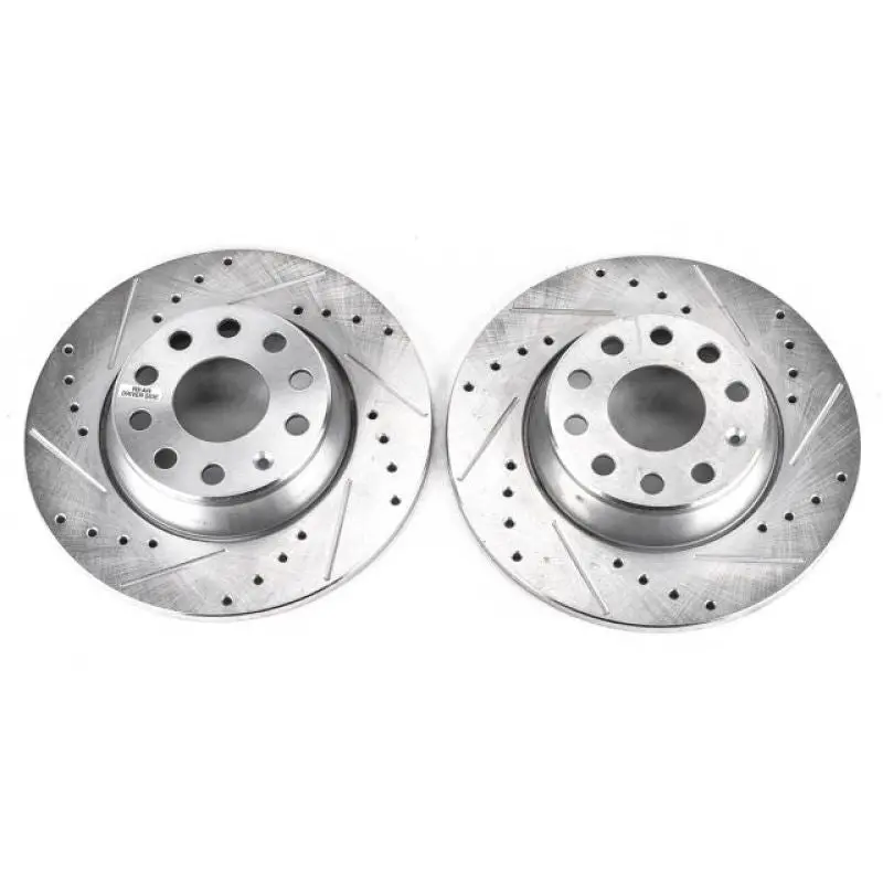 Power Stop 06-09 Audi A3 Rear Evolution Drilled & Slotted Rotors - Pair 1