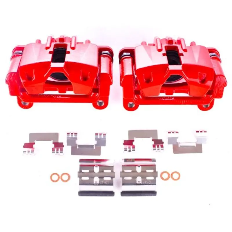 Power Stop 06-09 Cadillac Xlr Rear Red Calipers W/Brackets - Pair 1