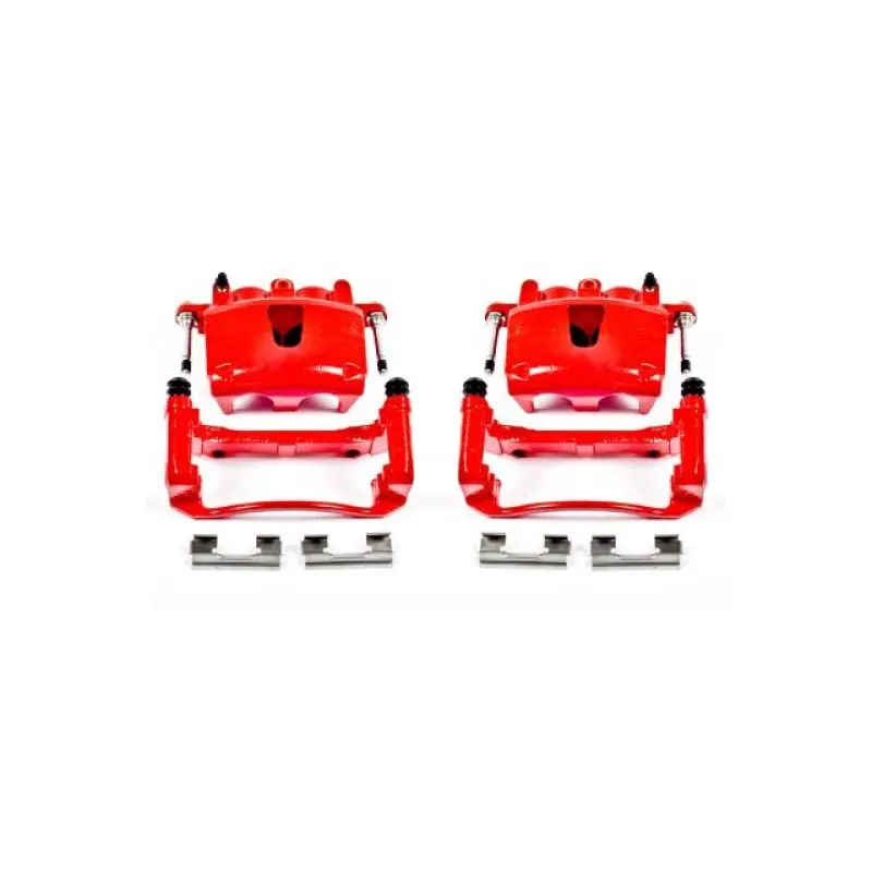 Power Stop 06-10 Jeep Commander Front Red Calipers W/Brackets - Pair 1