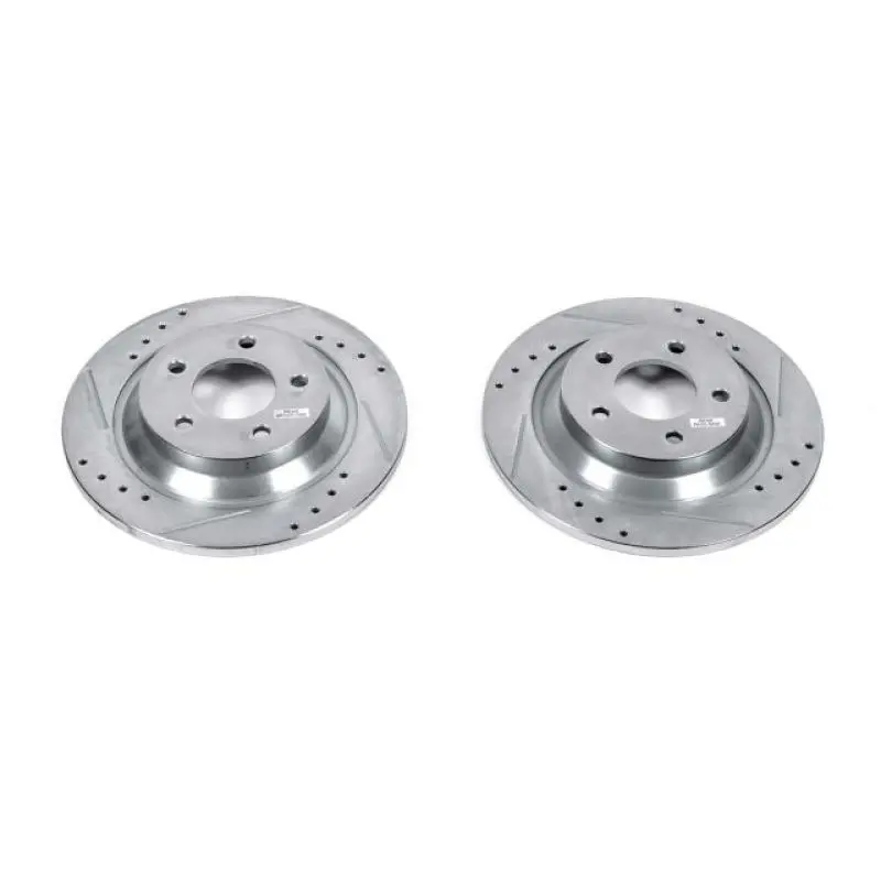 Power Stop 06-10 Mazda 5 Rear Evolution Drilled & Slotted Rotors - Pair 1